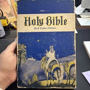 Vintage KJV Hot Bible Red Letter Edition With Original Box